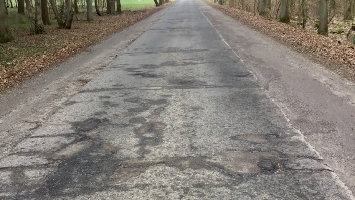 Speckener Straße kurz vor Abzweigung zum Waldkindergarten