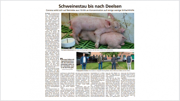 Zur aktuellen Situation in der Landwirtschaft